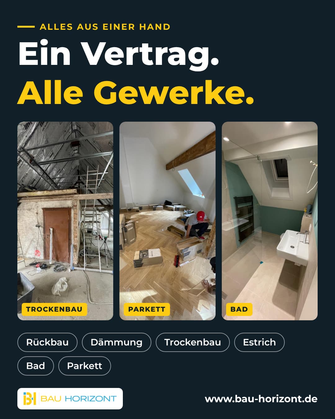 Bauhorizont: Ein Vertrag, alle Gewerke